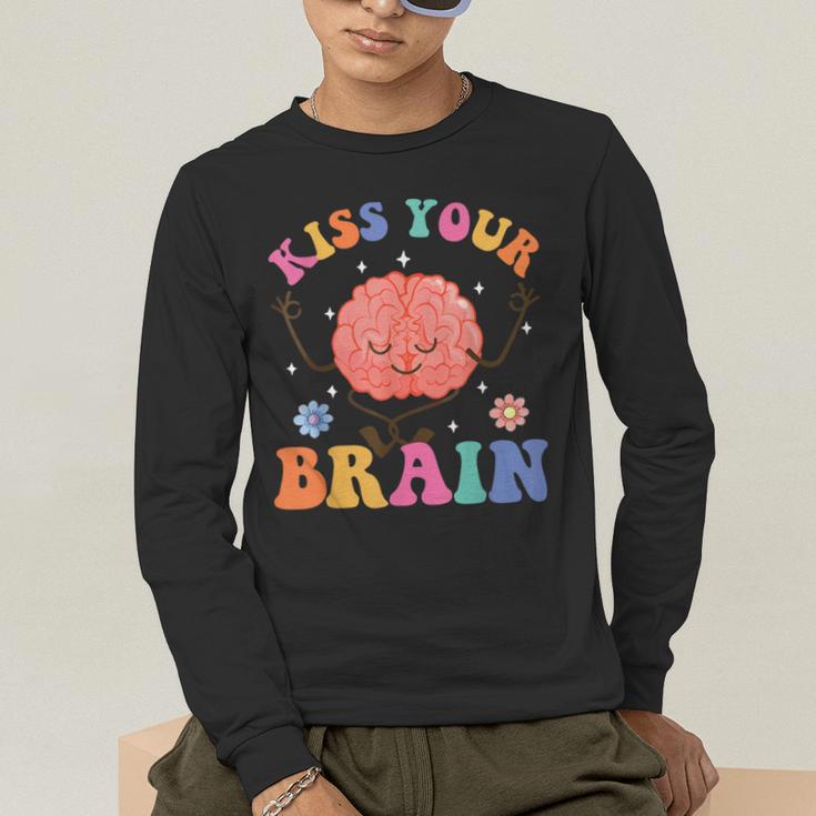 Kiss Your Brain Sped Teacher Appreciation Back To School Kid Men's Long Sleeve T-Shirt, funny gift