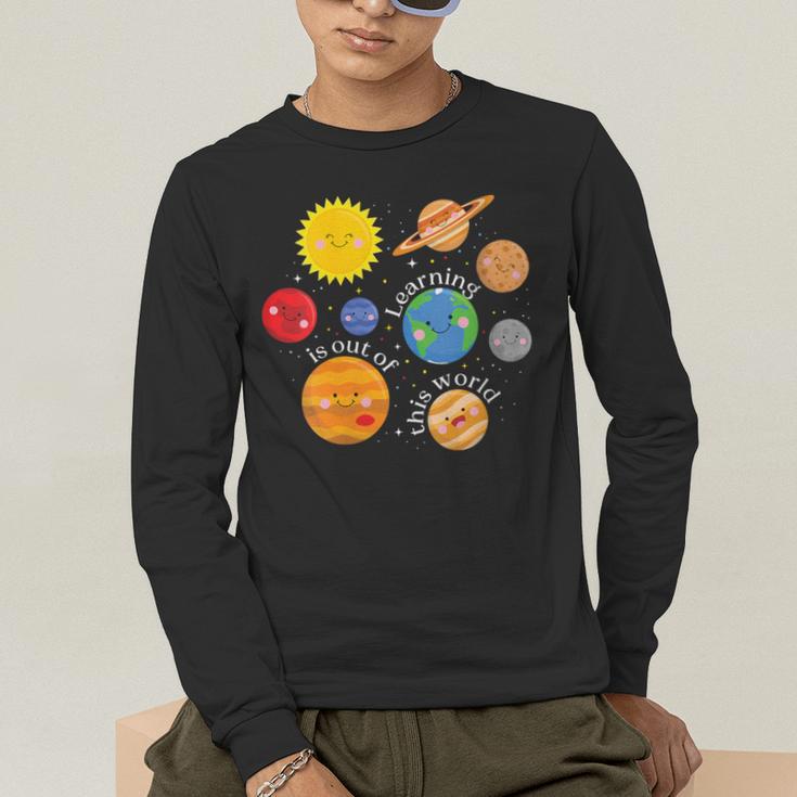 Learning Is Out Of This World Science Teacher Planets Men's Long Sleeve T-Shirt, funny gift Learning Is Out Of This World Science Teacher Planets Men's Long Sleeve T-Shirt, funny gift