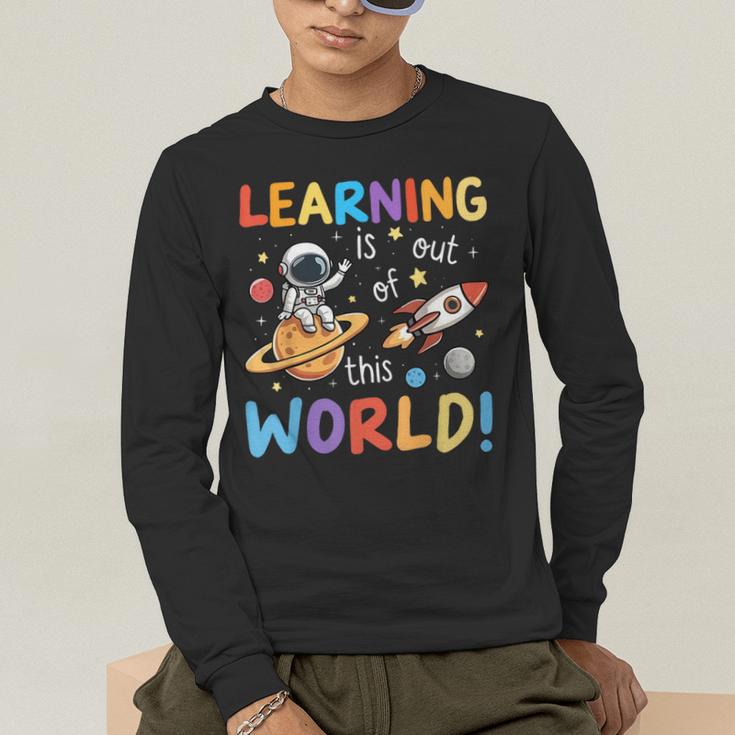Learning Is Out Of This World Space Back To School Teacher Men's Long Sleeve T-Shirt, funny gift Learning Is Out Of This World Space Back To School Teacher Men's Long Sleeve T-Shirt, funny gift