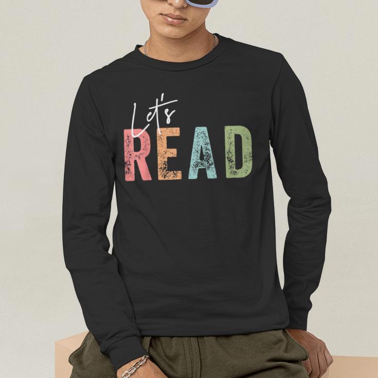 Let's Read Book Nerd Reading Book Lover Librarian Teacher Men's Long Sleeve T-Shirt, funny gift Let's Read Book Nerd Reading Book Lover Librarian Teacher Men's Long Sleeve T-Shirt, funny gift