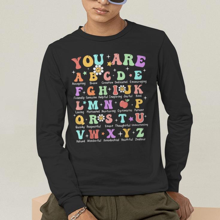 You Are Letters Alphabet Learn ABCs Inspiration Teacher Life Men's Long Sleeve T-Shirt, funny gift You Are Letters Alphabet Learn ABCs Inspiration Teacher Life Men's Long Sleeve T-Shirt, funny gift
