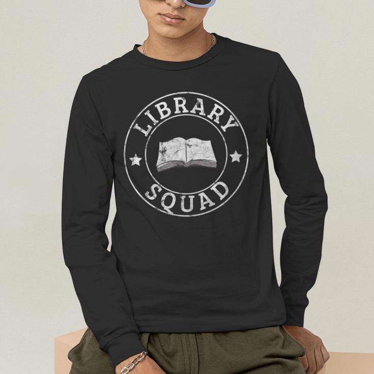 Library Squad Librarian Staff Teacher Group Matching For Men Women Men's Long Sleeve T-Shirt, funny gift Library Squad Librarian Staff Teacher Group Matching For Men Women Men's Long Sleeve T-Shirt, funny gift