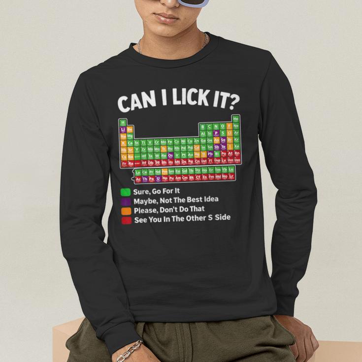 Can I Lick It Periodic Table Shirt Science Chemistry Teacher Men's Long Sleeve T-Shirt, funny gift Can I Lick It Periodic Table Shirt Science Chemistry Teacher Men's Long Sleeve T-Shirt, funny gift