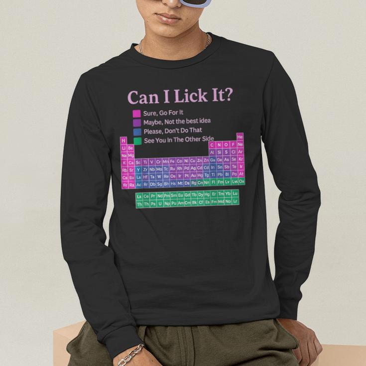 Can I Lick It Periodic Table Teacher Student Kids Men's Long Sleeve T-Shirt, funny gift Can I Lick It Periodic Table Teacher Student Kids Men's Long Sleeve T-Shirt, funny gift