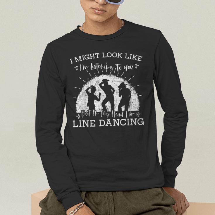 Line Dancing Choreographer Dance Teacher Group Performer Men Women Girls Kids Men's Long Sleeve T-Shirt, funny gift