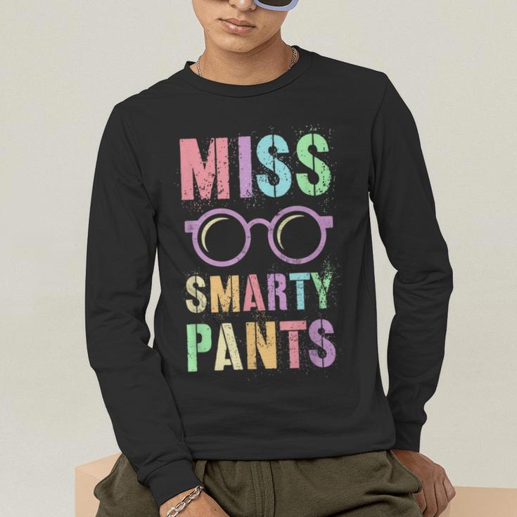 Little MISS SMARTY PANTS School Grad Teacher Last Day Men's Long Sleeve T-Shirt, funny gift Little MISS SMARTY PANTS School Grad Teacher Last Day Men's Long Sleeve T-Shirt, funny gift