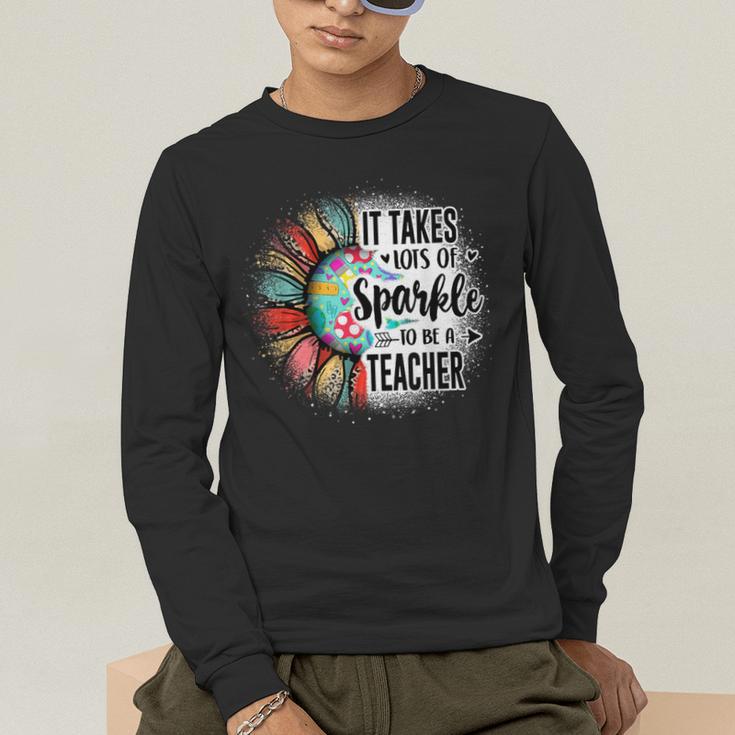 It Take Lots Of Sparkle To Be A Teacher With Sunflower Men's Long Sleeve T-Shirt, funny gift It Take Lots Of Sparkle To Be A Teacher With Sunflower Men's Long Sleeve T-Shirt, funny gift