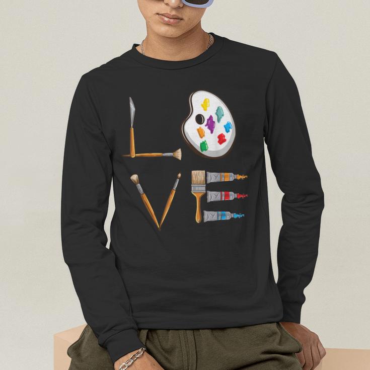Love Art For Artist Art Teacher Men's Long Sleeve T-Shirt, funny gift Love Art For Artist Art Teacher Men's Long Sleeve T-Shirt, funny gift