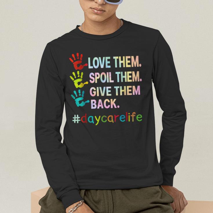 Love Daycare Provider Childcare Teacher Tie Dye Men's Long Sleeve T-Shirt, funny gift Love Daycare Provider Childcare Teacher Tie Dye Men's Long Sleeve T-Shirt, funny gift