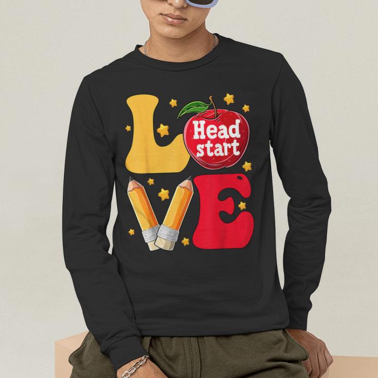 Love Headstart Head Start Teachers First Day Of School Men's Long Sleeve T-Shirt, funny gift Love Headstart Head Start Teachers First Day Of School Men's Long Sleeve T-Shirt, funny gift