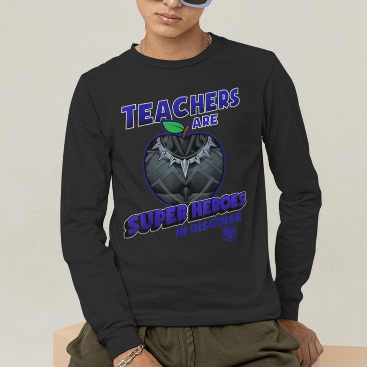 Marvel Teachers Are Super Heroes In Disguise Panther Men's Long Sleeve T-Shirt, funny gift Marvel Teachers Are Super Heroes In Disguise Panther Men's Long Sleeve T-Shirt, funny gift
