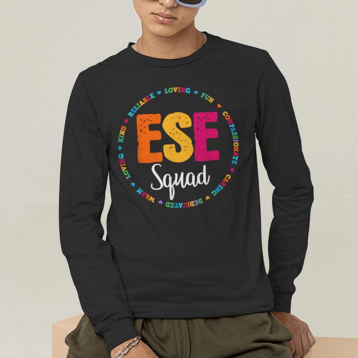 Matching ESE Squad First Last Day Team Teacher Student Tribe Men's Long Sleeve T-Shirt, funny gift