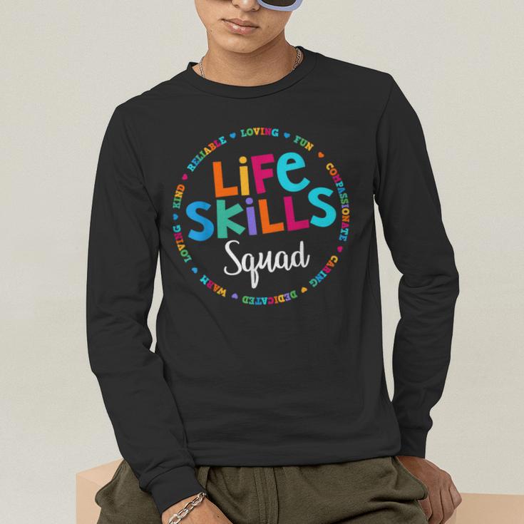 Matching Life Skills Squad Teacher Special Ed SPED Team Crew Men's Long Sleeve T-Shirt, funny gift