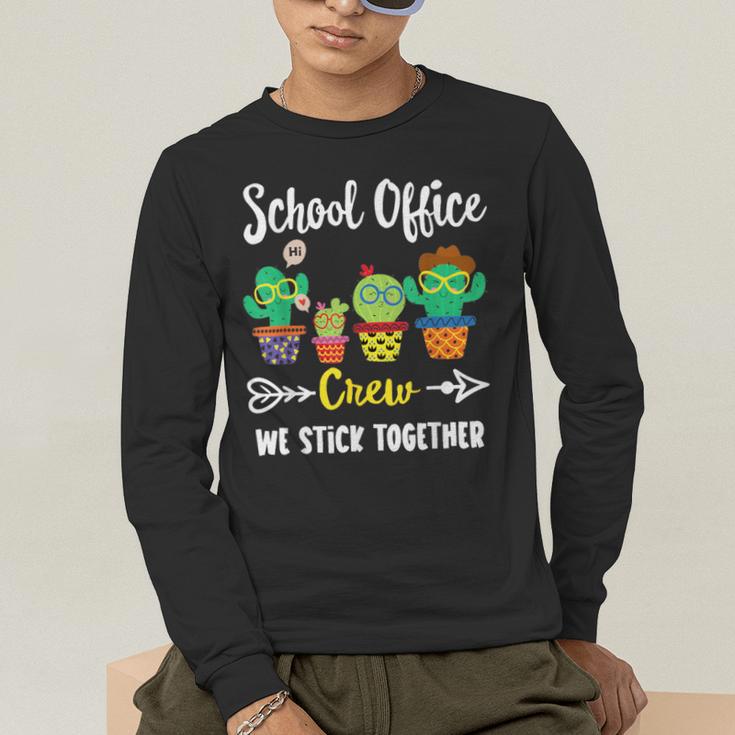 Matching Teacher Back To School School Office Crew Cactus Team School Office Squad Men's Long Sleeve T-Shirt, funny gift Matching Teacher Back To School School Office Crew Cactus Team School Office Squad Men's Long Sleeve T-Shirt, funny gift