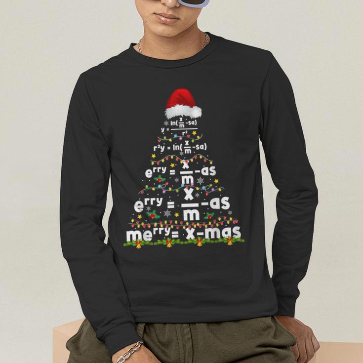 Math Equation Merry Xmas Season Teacher Christmas Tree Men's Long Sleeve T-Shirt, funny gift Math Equation Merry Xmas Season Teacher Christmas Tree Men's Long Sleeve T-Shirt, funny gift