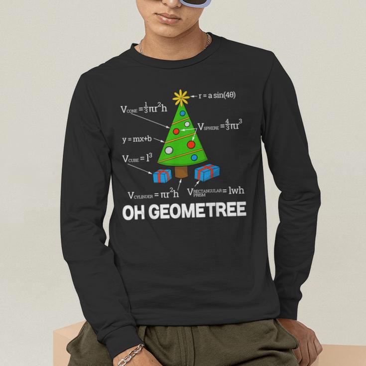 Math Geometry Christmas Tree Geometree Teacher Men's Long Sleeve T-Shirt, funny gift Math Geometry Christmas Tree Geometree Teacher Men's Long Sleeve T-Shirt, funny gift