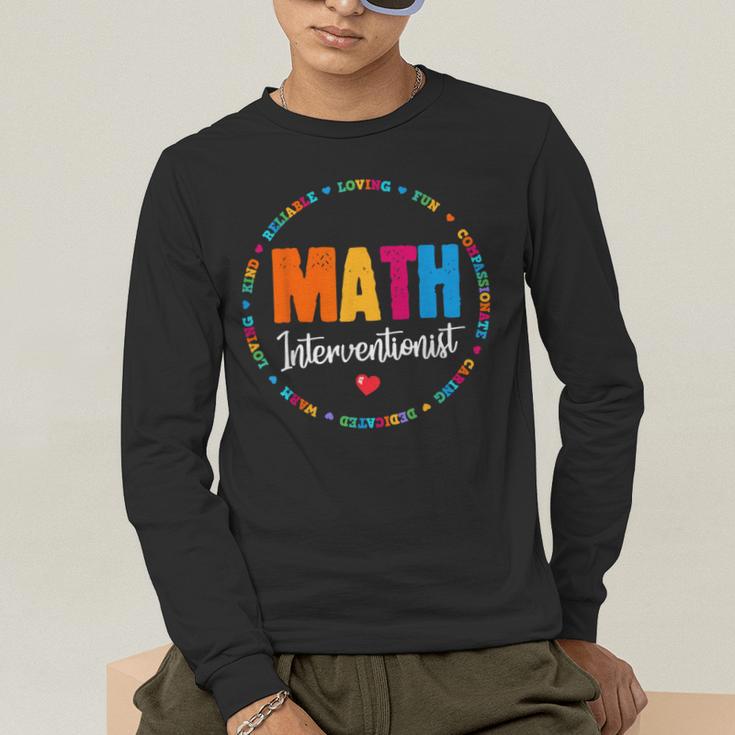 Math Interventionist Teacher Coach Squad Mathematics STEM Men's Long Sleeve T-Shirt, funny gift Math Interventionist Teacher Coach Squad Mathematics STEM Men's Long Sleeve T-Shirt, funny gift