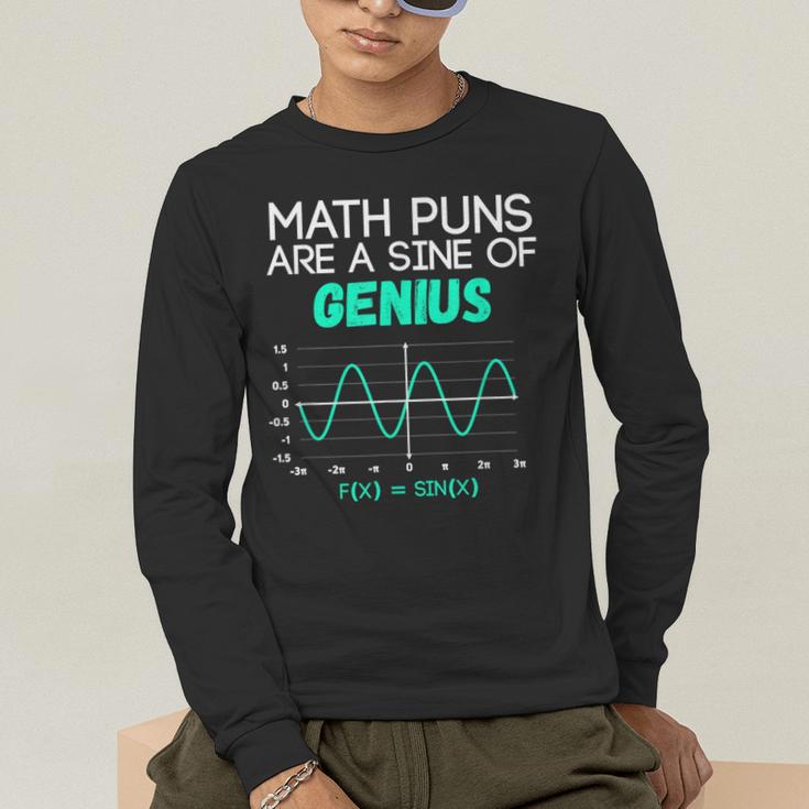 Math Puns Are a Sine Of Genius Math Teacher T-Shirt Men's Long Sleeve T-Shirt, funny gift Math Puns Are a Sine Of Genius Math Teacher T-Shirt Men's Long Sleeve T-Shirt, funny gift
