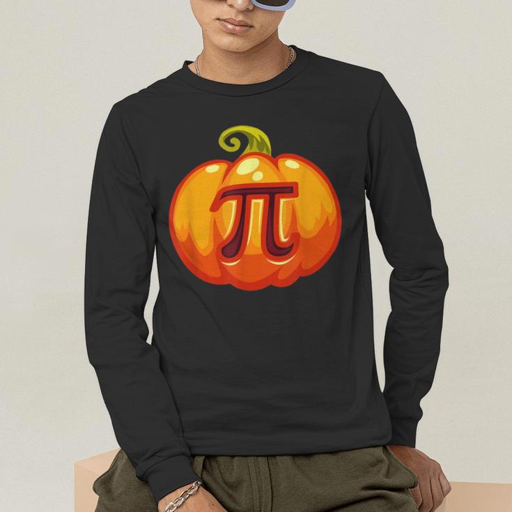 Math Teacher Halloween Costume Pumpkin Pi Pun Pie Men Men's Long Sleeve T-Shirt, funny gift