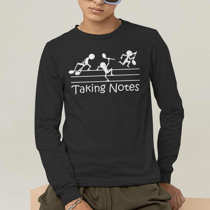 Melodic Humor Musician’s Playful Collection Musical Taking Notes Music Lovers Vintage Teachers Men's Long Sleeve T-Shirt, funny gift Melodic Humor Musician’s Playful Collection Musical Taking Notes Music Lovers Vintage Teachers Men's Long Sleeve T-Shirt, funny gift