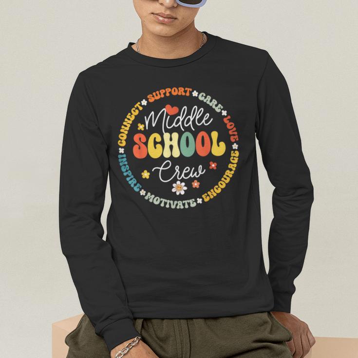 Middle School Crew Back To School For Teacher Men's Long Sleeve T-Shirt, funny gift