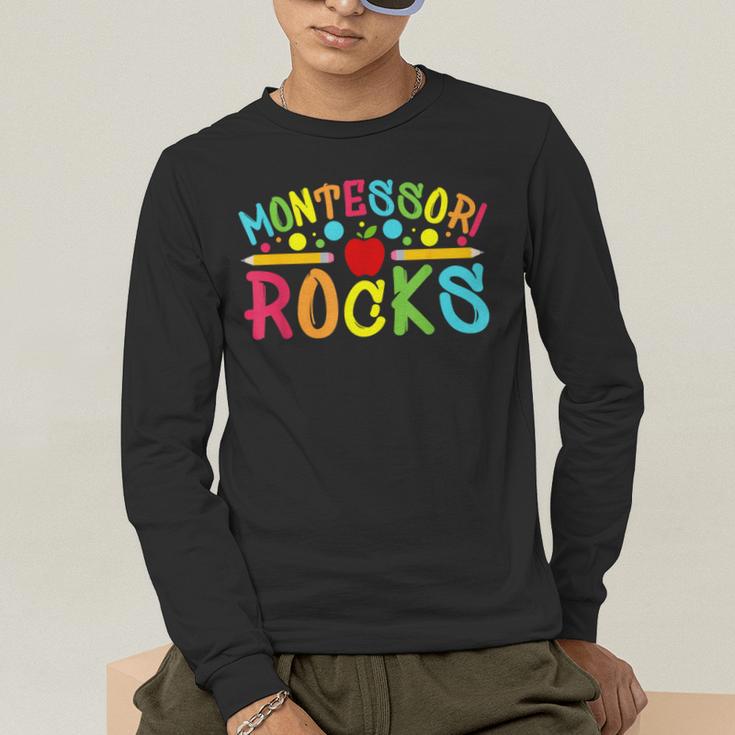 Montessori Rocks Montessori Teacher Back To School Men's Long Sleeve T-Shirt, funny gift Montessori Rocks Montessori Teacher Back To School Men's Long Sleeve T-Shirt, funny gift
