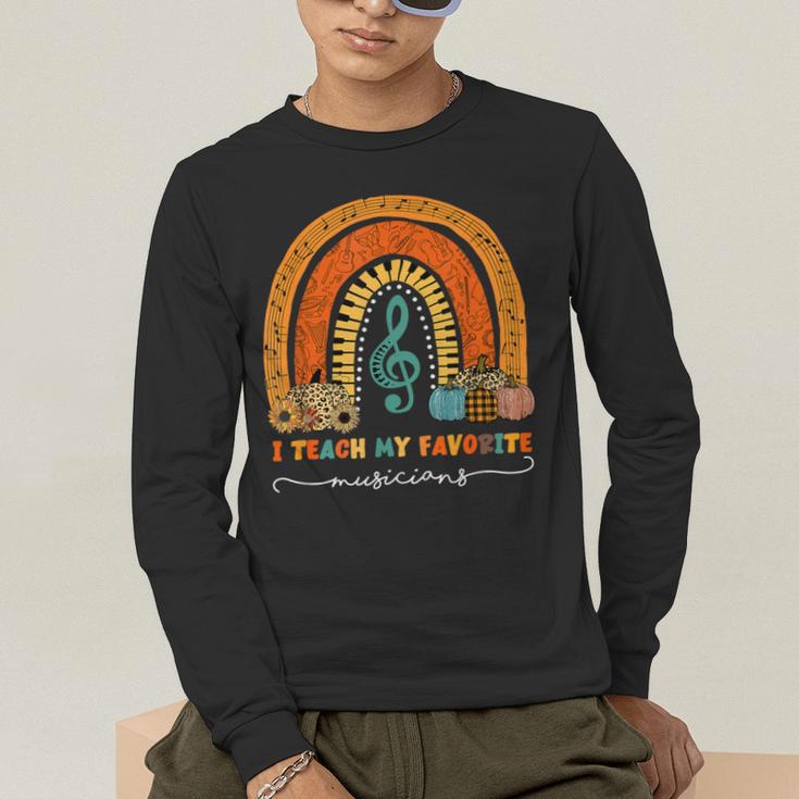 Music Teacher I Teach My Favorite Musicians Autumn Rainbow Men Women Men's Long Sleeve T-Shirt, funny gift Music Teacher I Teach My Favorite Musicians Autumn Rainbow Men Women Men's Long Sleeve T-Shirt, funny gift