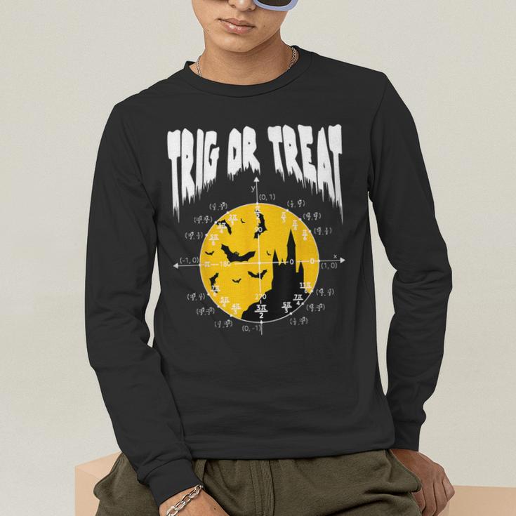 Nerdy Trig Or Treat Halloween Costume Math Teacher Men's Long Sleeve T-Shirt, funny gift Nerdy Trig Or Treat Halloween Costume Math Teacher Men's Long Sleeve T-Shirt, funny gift