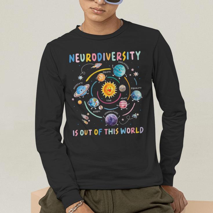 Neurodiversity Is Out Of This World Space Autism Teacher Men's Long Sleeve T-Shirt, funny gift Neurodiversity Is Out Of This World Space Autism Teacher Men's Long Sleeve T-Shirt, funny gift