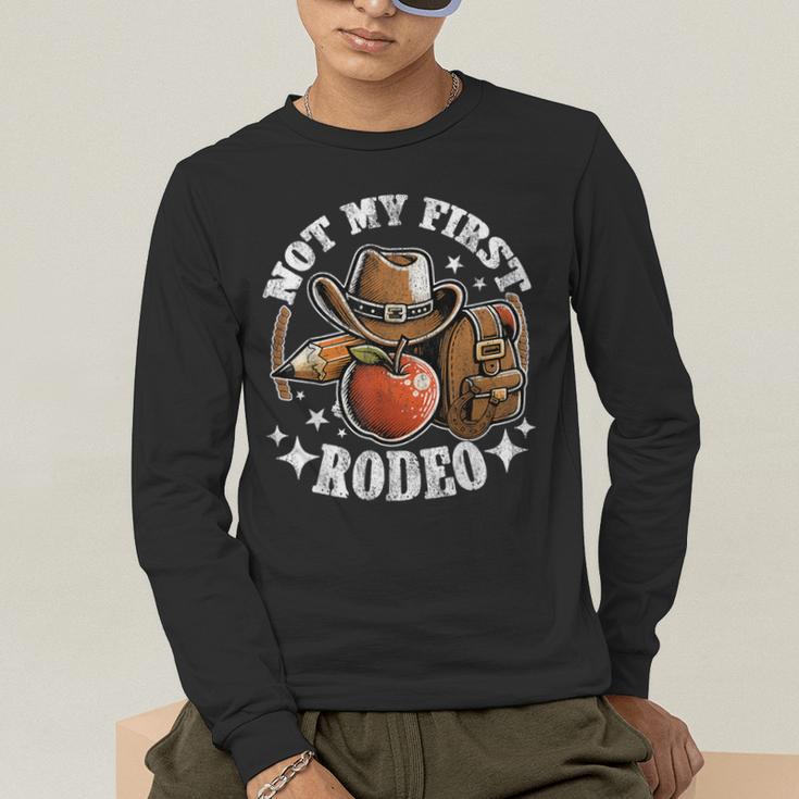 Not My First Rodeo Back To School Teacher Men's Long Sleeve T-Shirt, funny gift Not My First Rodeo Back To School Teacher Men's Long Sleeve T-Shirt, funny gift