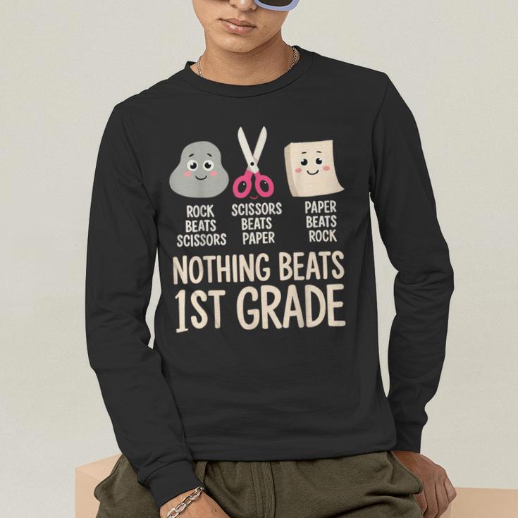 Nothing Beats 1st Grade Back To School Kids Teachers Men's Long Sleeve T-Shirt, funny gift Nothing Beats 1st Grade Back To School Kids Teachers Men's Long Sleeve T-Shirt, funny gift