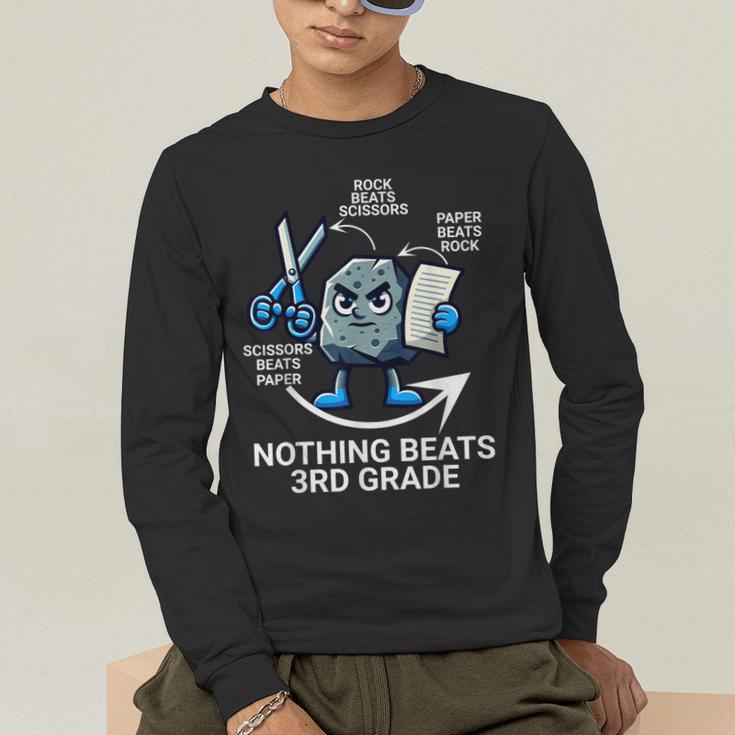 Nothing Beats 3rd Grade Back To School Kids Teachers Men's Long Sleeve T-Shirt, funny gift
