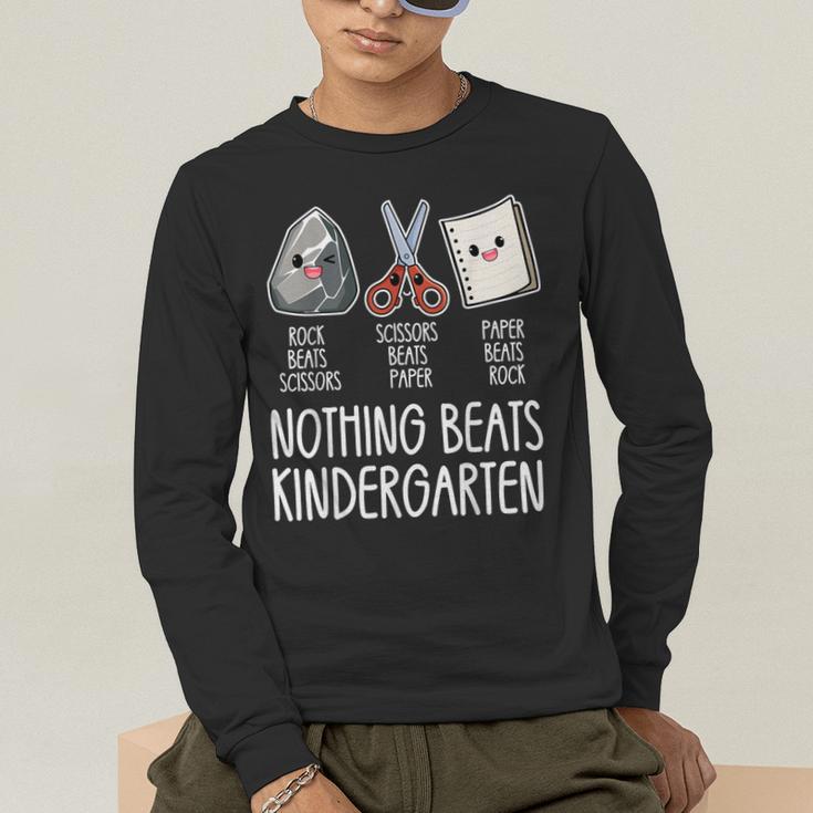 Nothing Beats Kindergarten Back To School Kid Teacher Men's Long Sleeve T-Shirt, funny gift Nothing Beats Kindergarten Back To School Kid Teacher Men's Long Sleeve T-Shirt, funny gift
