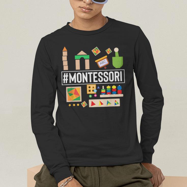 Novelty Montessori Studying Learning Schooling Teacher Love For Men Women Men's Long Sleeve T-Shirt, funny gift Novelty Montessori Studying Learning Schooling Teacher Love For Men Women Men's Long Sleeve T-Shirt, funny gift