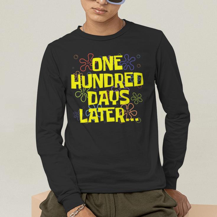 One Hundred Days Later 100th Day Of School Teacher Student Men's Long Sleeve T-Shirt, funny gift One Hundred Days Later 100th Day Of School Teacher Student Men's Long Sleeve T-Shirt, funny gift