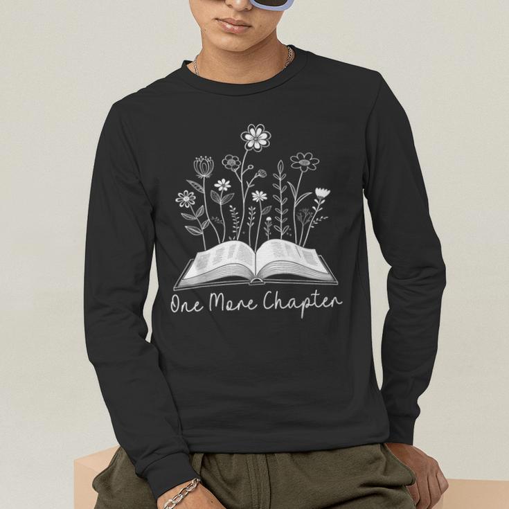 One-More Chapter Wildflower Reading Teacher Library Bookish Men's Long Sleeve T-Shirt, funny gift One-More Chapter Wildflower Reading Teacher Library Bookish Men's Long Sleeve T-Shirt, funny gift