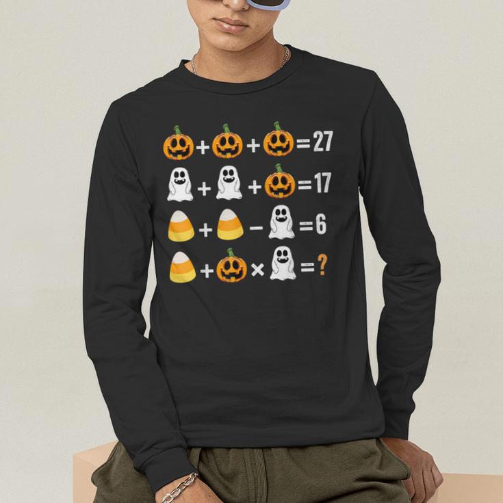 Order Of Operations Quiz Pumpkin Halloween Math Teacher Men's Long Sleeve T-Shirt, funny gift Order Of Operations Quiz Pumpkin Halloween Math Teacher Men's Long Sleeve T-Shirt, funny gift