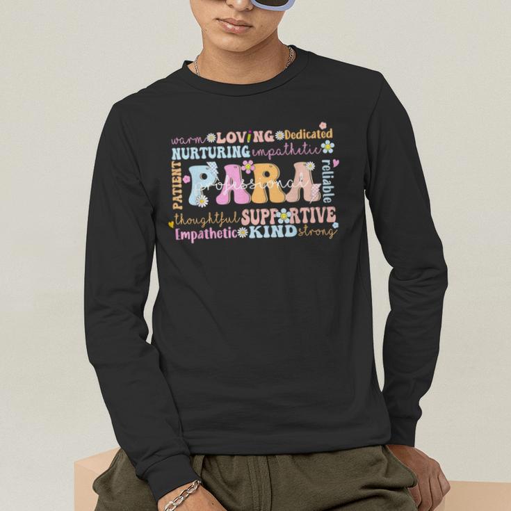 Paraprofessional Back To School Paraeducator Para Teacher Men's Long Sleeve T-Shirt, funny gift