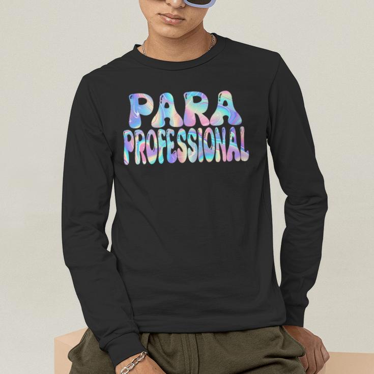 Paraprofessional Groovy Back To School Cute Teachers Women Men's Long Sleeve T-Shirt, funny gift Paraprofessional Groovy Back To School Cute Teachers Women Men's Long Sleeve T-Shirt, funny gift