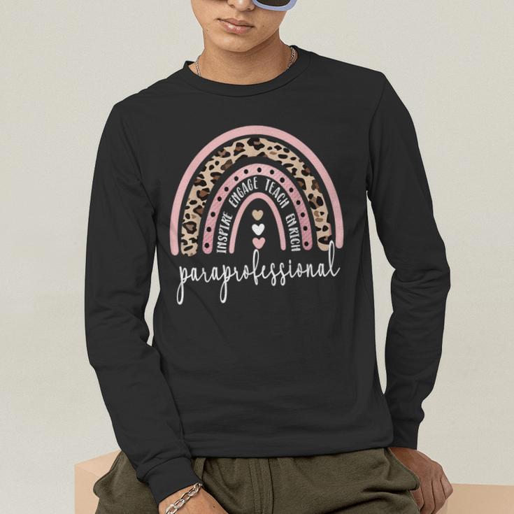 Paraprofessional Rainbow Para Teacher Parapro Men's Long Sleeve T-Shirt, funny gift Paraprofessional Rainbow Para Teacher Parapro Men's Long Sleeve T-Shirt, funny gift