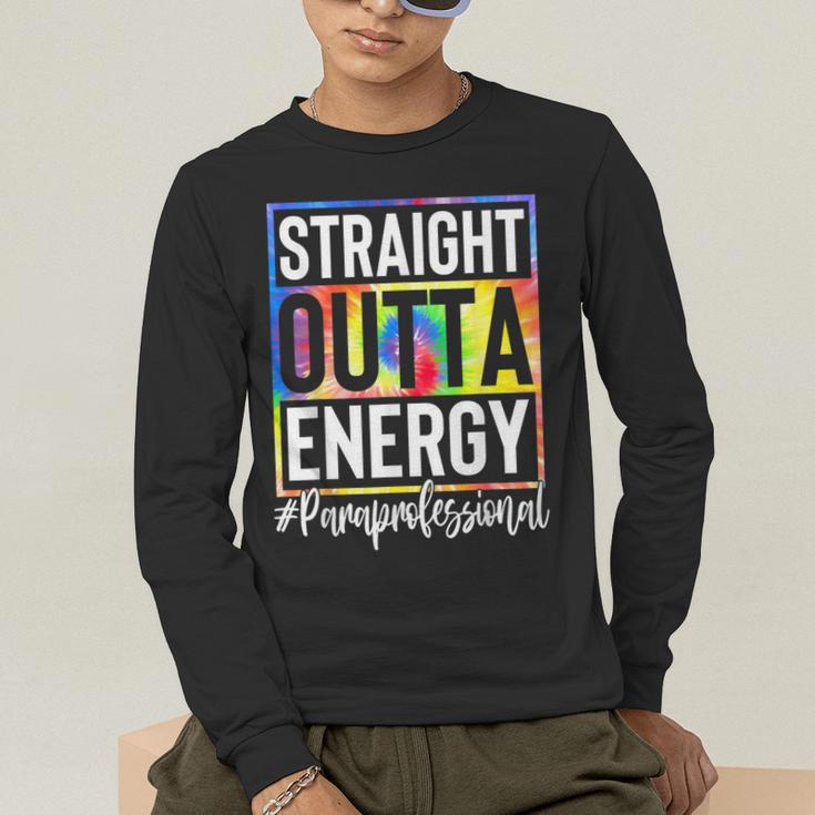 Paraprofessional Straight Outta Energy Teacher Life For Men Women Men's Long Sleeve T-Shirt, funny gift