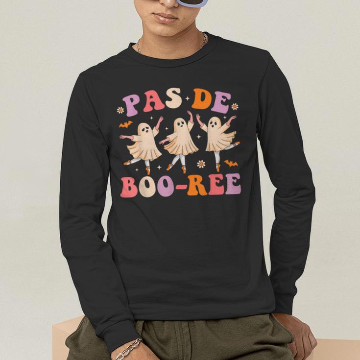 Pas De BOO-Rée Ballet Ghost Dancer Dance Teacher Halloween Men's Long Sleeve T-Shirt, funny gift Pas De BOO-Rée Ballet Ghost Dancer Dance Teacher Halloween Men's Long Sleeve T-Shirt, funny gift