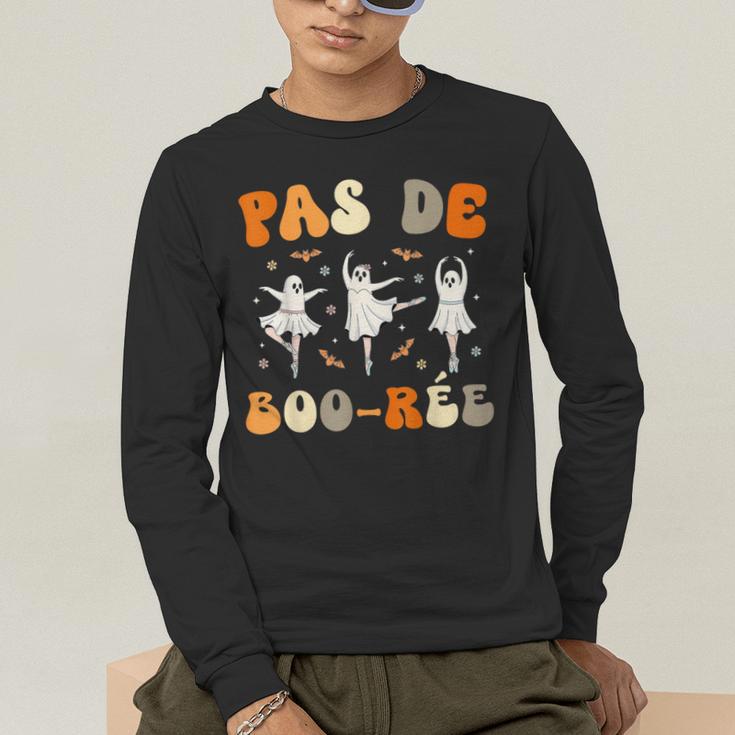 Pas De Boo-Rée Ghost Ballet Dancer Halloween Dance Teacher Men's Long Sleeve T-Shirt, funny gift Pas De Boo-Rée Ghost Ballet Dancer Halloween Dance Teacher Men's Long Sleeve T-Shirt, funny gift