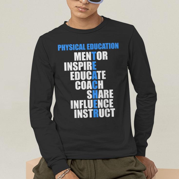 PE Physical Education Teacher For PE Teacher Men's Long Sleeve T-Shirt, funny gift PE Physical Education Teacher For PE Teacher Men's Long Sleeve T-Shirt, funny gift