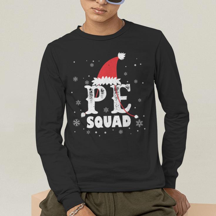 PE Squad Christmas PE Teacher Matching Xmas Men's Long Sleeve T-Shirt, funny gift PE Squad Christmas PE Teacher Matching Xmas Men's Long Sleeve T-Shirt, funny gift