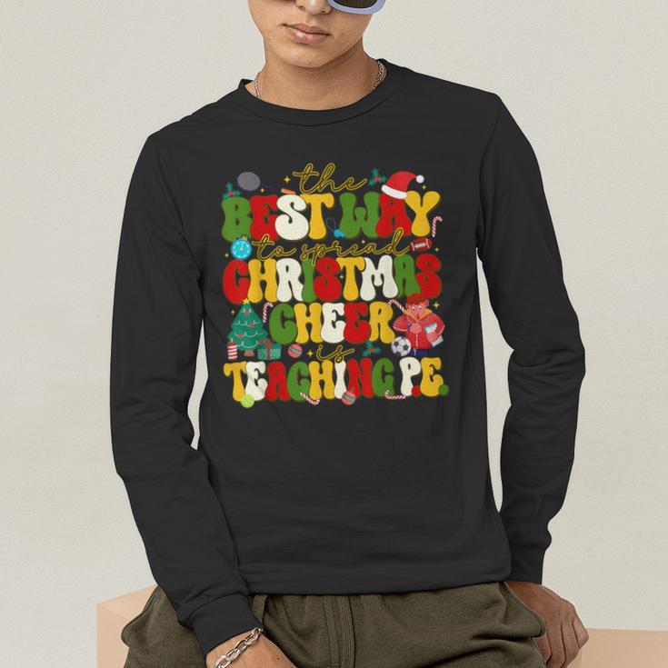 PE Teacher Christmas Holiday Men's Long Sleeve T-Shirt, funny gift PE Teacher Christmas Holiday Men's Long Sleeve T-Shirt, funny gift