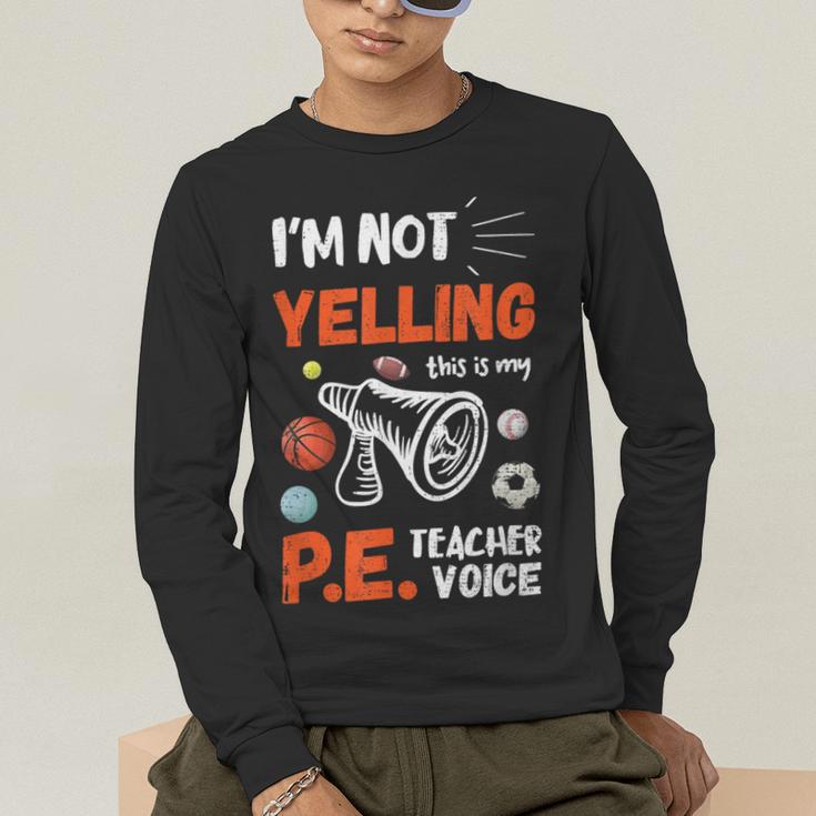 PE Teacher Voice PE Teacher School Fitness Class Men's Long Sleeve T-Shirt, funny gift