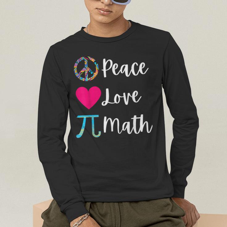 Peace Love Math Maths Teacher Pi Symbol Men Women Men's Long Sleeve T-Shirt, funny gift Peace Love Math Maths Teacher Pi Symbol Men Women Men's Long Sleeve T-Shirt, funny gift
