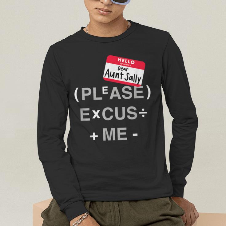 PEMDAS Math Teacher Halloween Costume Men's Long Sleeve T-Shirt, funny gift
