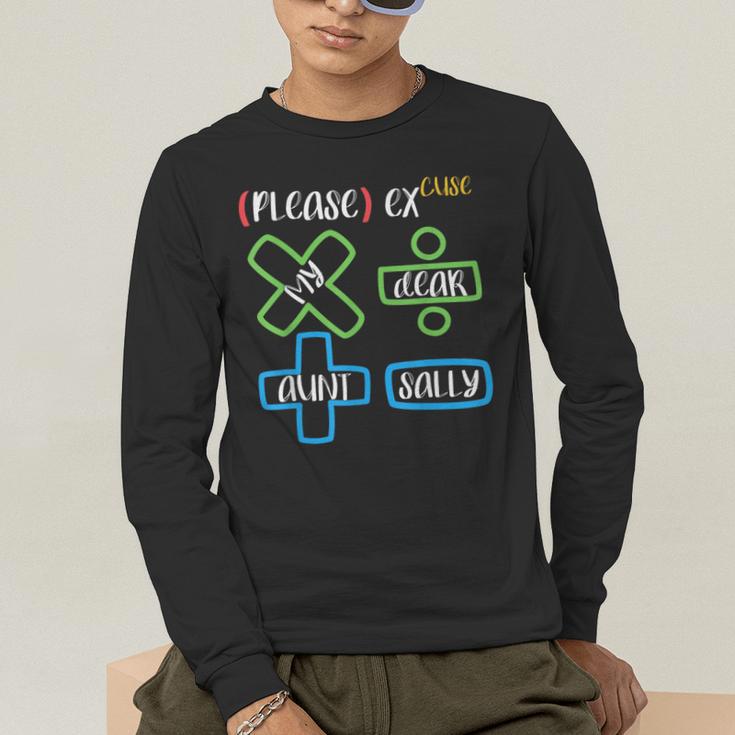 PEMDAS Please Excuse My Dear Aunt Sally Math Teacher Men's Long Sleeve T-Shirt, funny gift PEMDAS Please Excuse My Dear Aunt Sally Math Teacher Men's Long Sleeve T-Shirt, funny gift